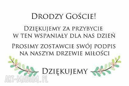 Drzewo do wpisów gości - Wesele, ślub, urodziny - alternatywa księgi gości