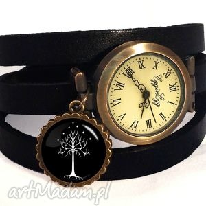 drzewo gondoru - zegarek bransoletka na skórzanym pasku