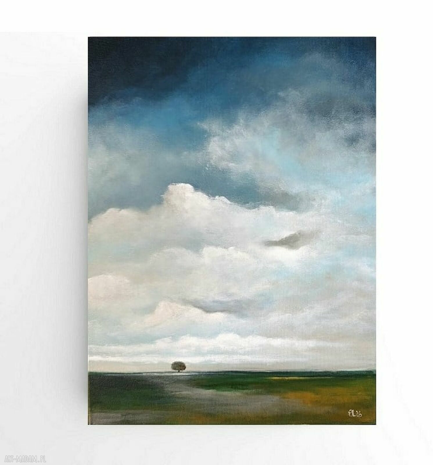 Drzewo - ręcznie malowany obraz akrylowy na płótnie 40 x 30 cm