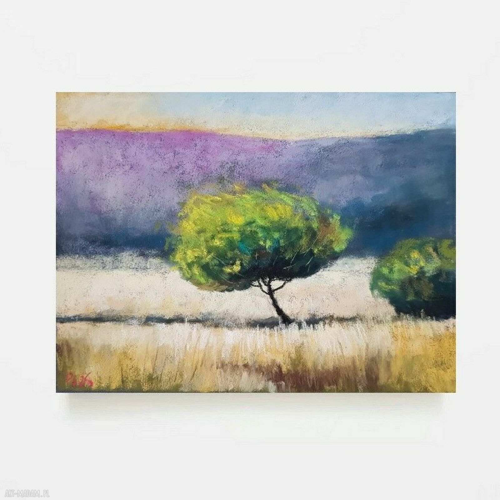 Obraz z pasteli „Drzewo” 18x24 cm