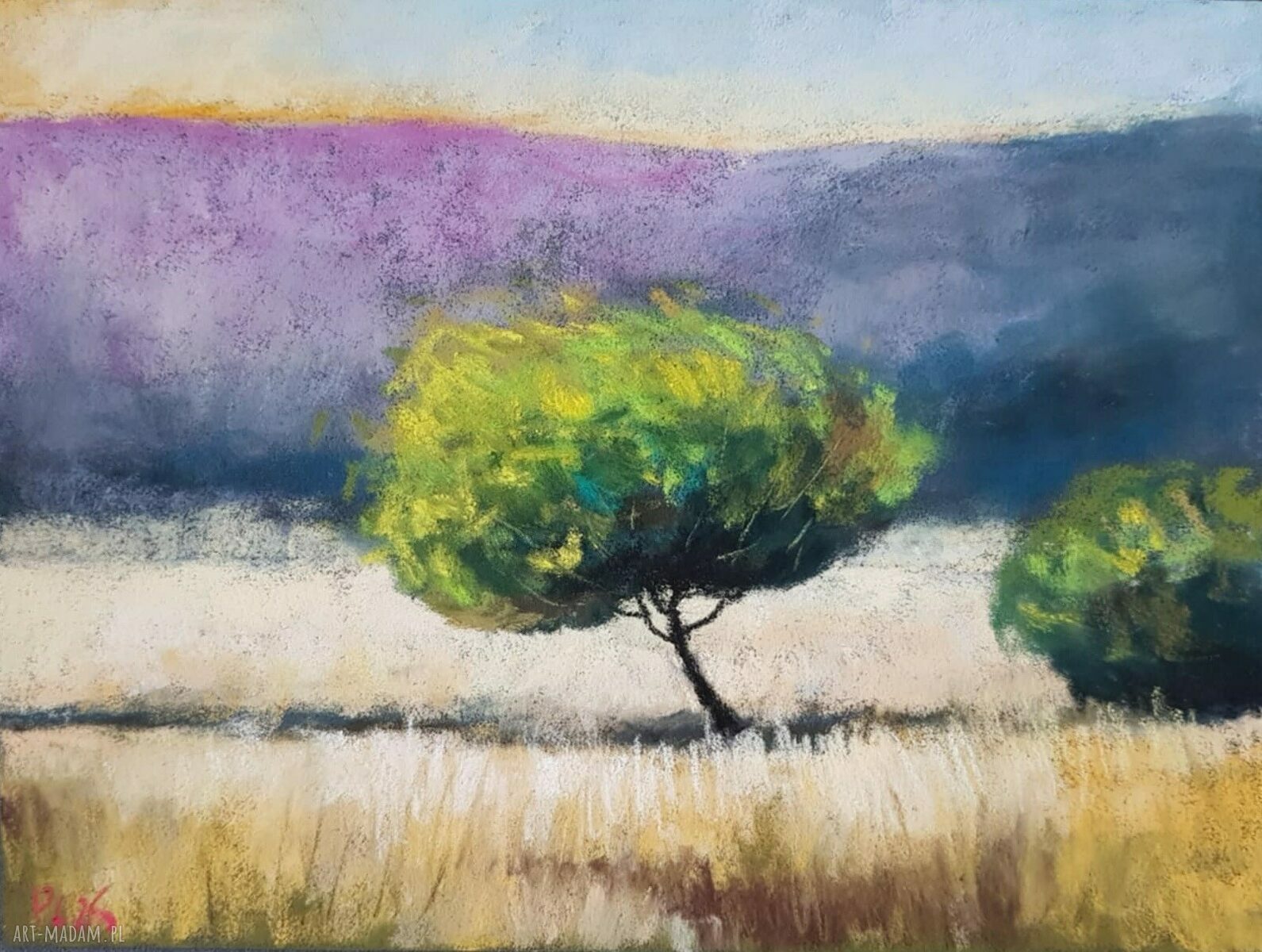 Obraz z pasteli „Drzewo” 18x24 cm