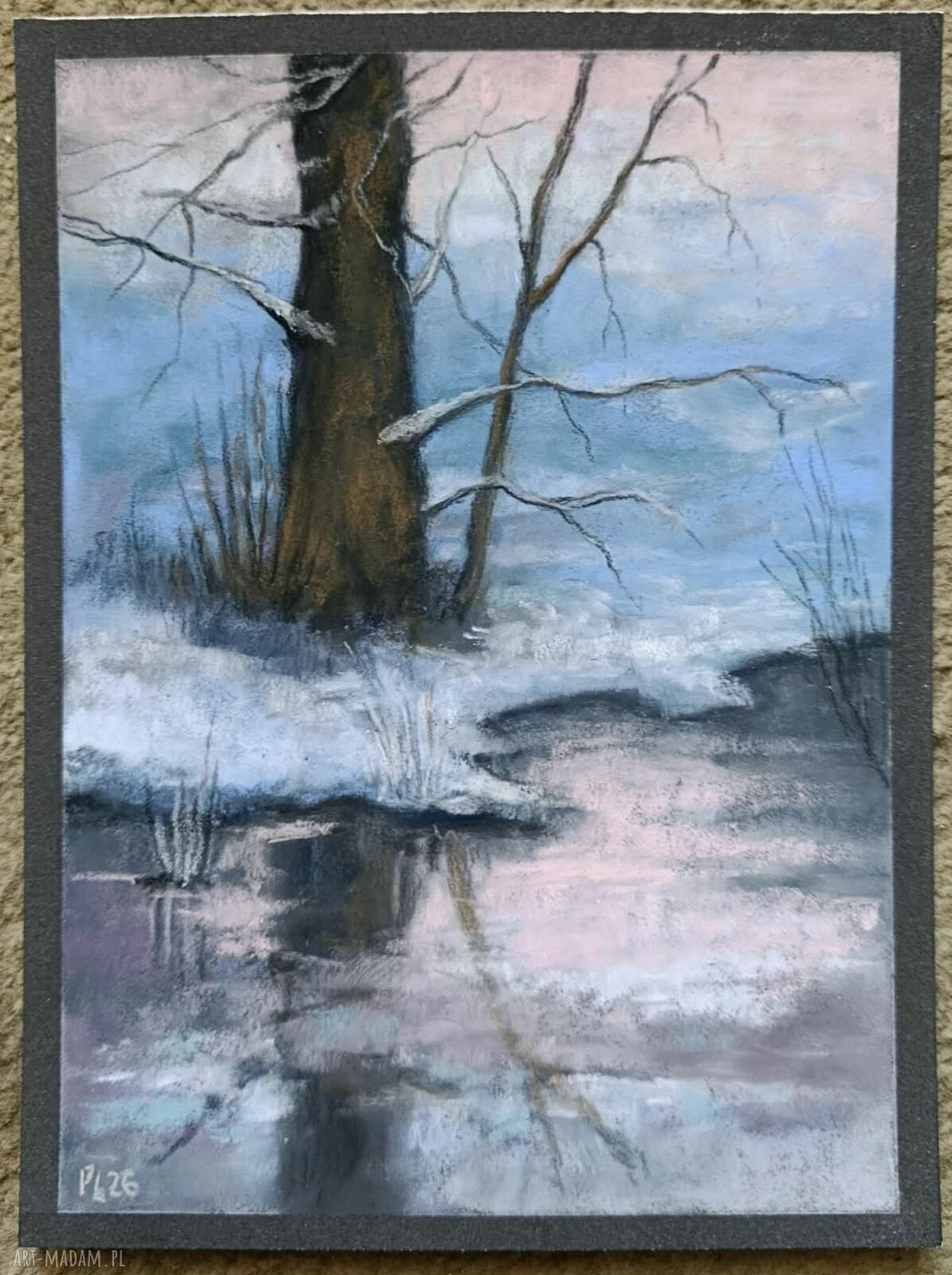 Drzewo - pastel suchy 24x18 cm