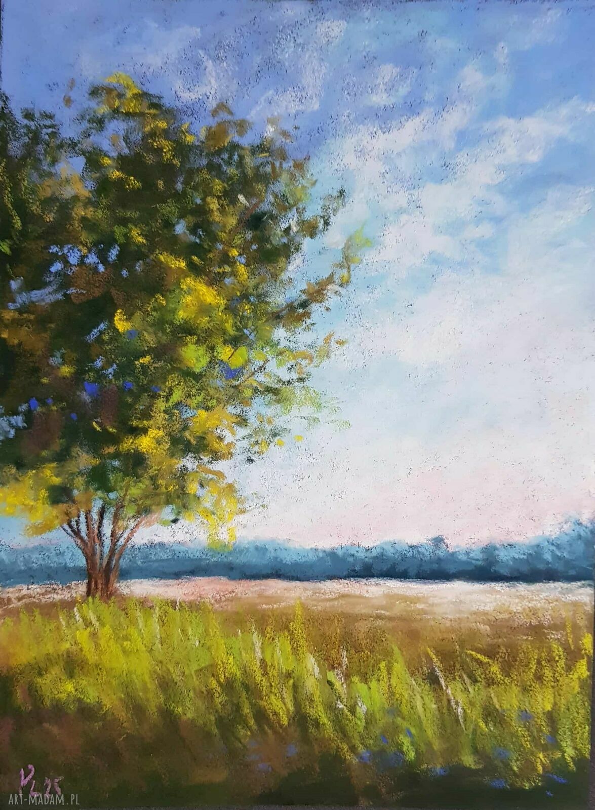 Obraz 'Drzewo' pastelami suchymi - Paulina Lebida