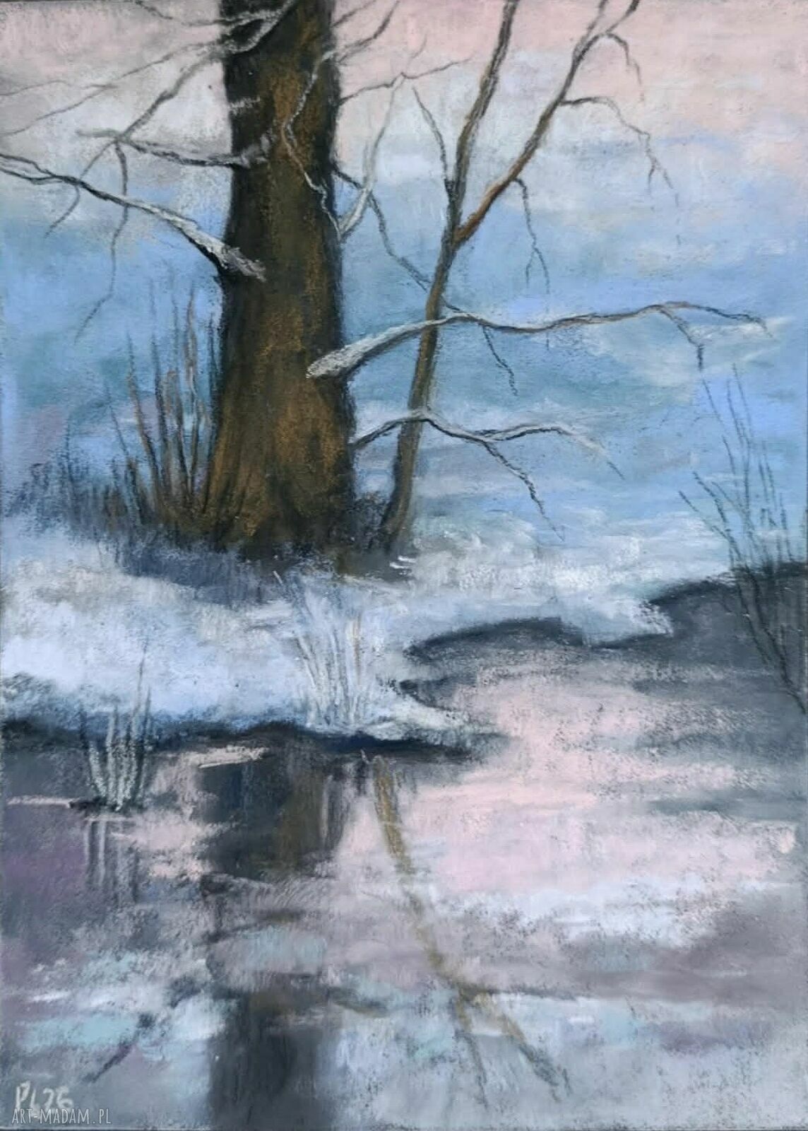 Drzewo - pastel suchy 24x18 cm