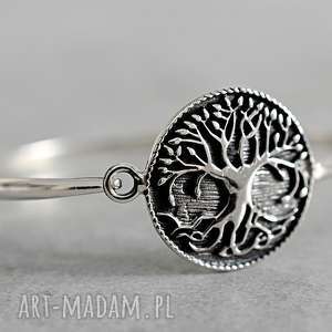 drzewo życia 925 srebrna bransoletka - elegancja, srebrny, natura