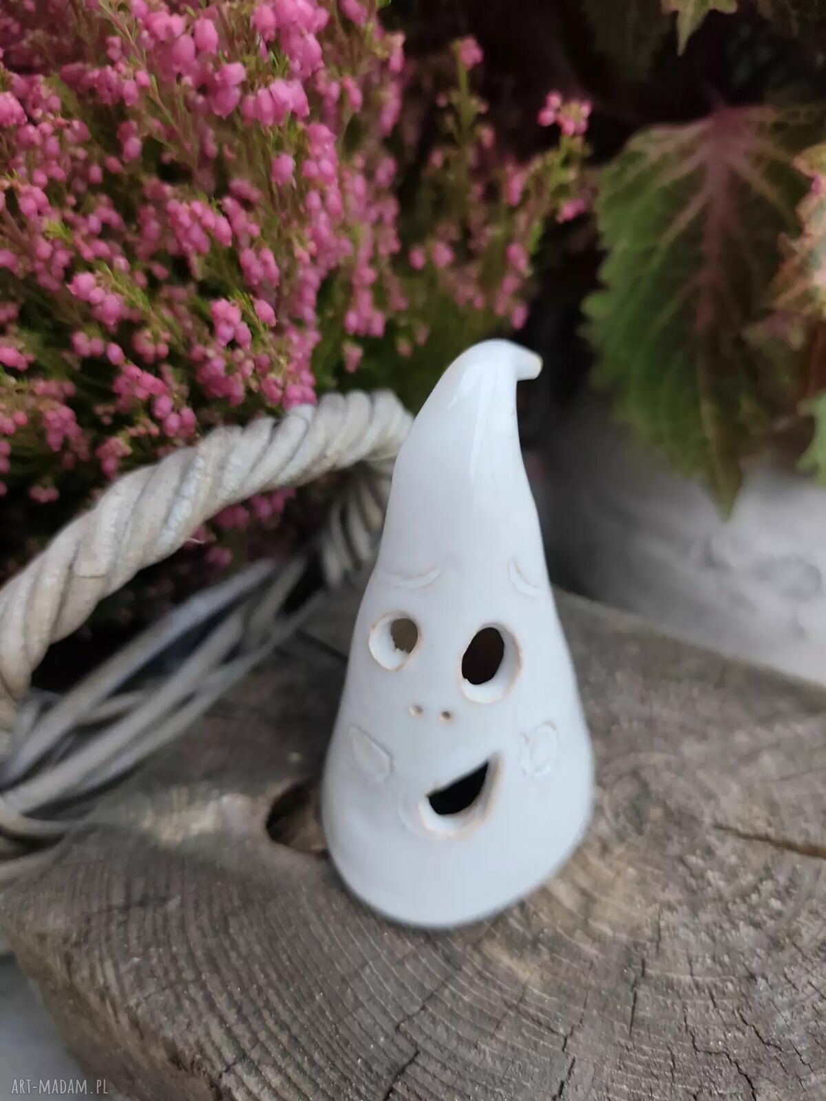 Ceramiczny duch - jesienna dekoracja handmade