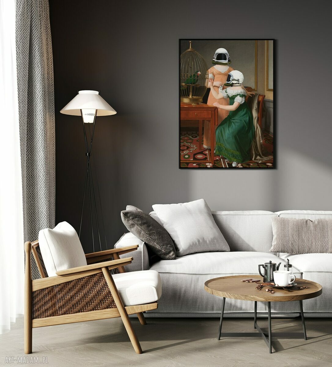 Plakat duet sztuka 40x50 cm - elegancka dekoracja do salonu