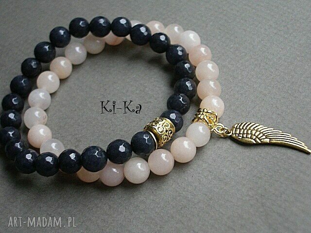 DUO DARK BLUE AND NUDE Hand Made