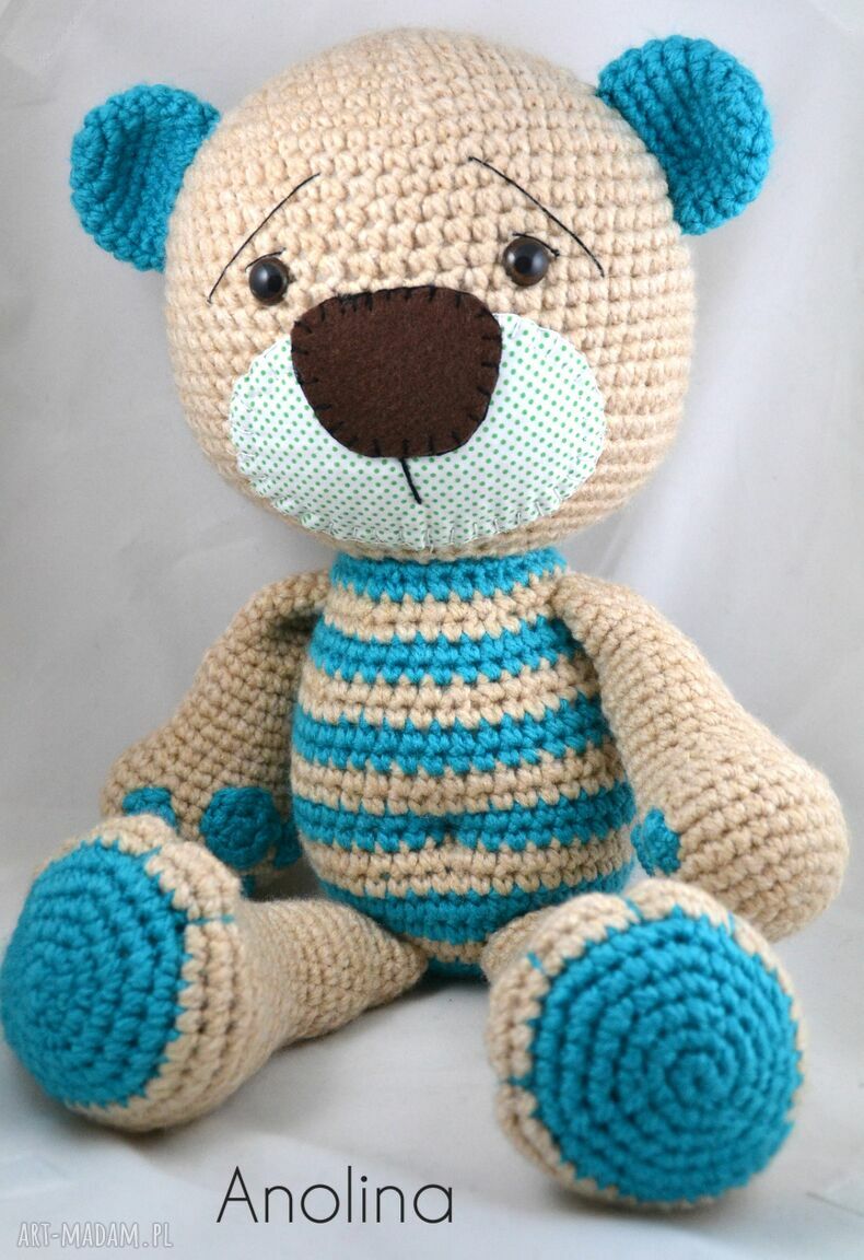 Duuuży szydełkowy miś Stefan - 45 cm na zamówienie