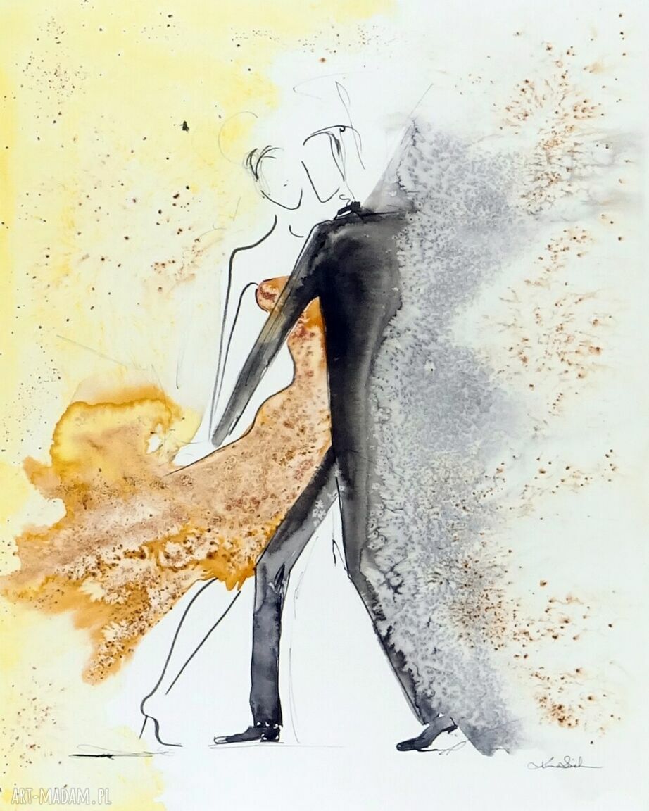 Grafika 40x50 cm ręcznie wykonana obraz do salonu