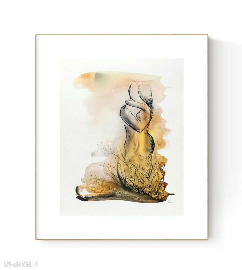 Grafika 40X50 cm wykonana ręcznie 3493444 handmade