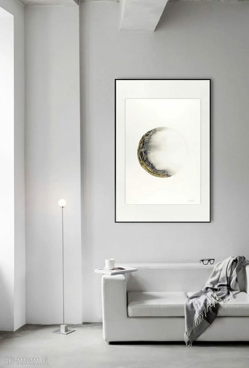 Obraz 50x70 wykonany ręcznie 3828299 grafika czarno biała salonu