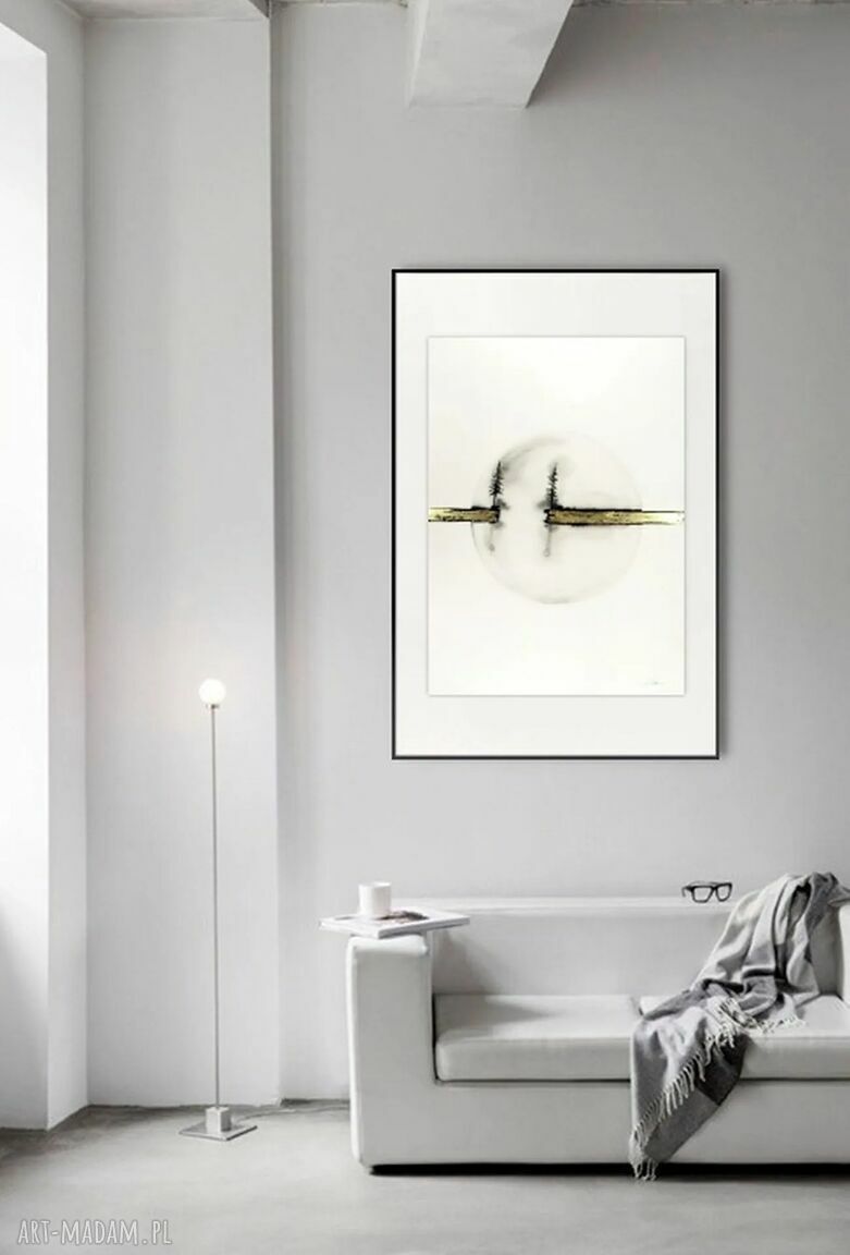 Obraz 50x70 wykonany ręcznie 3828302 grafika czarno biała duza