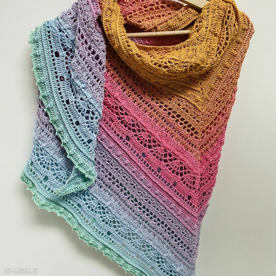 Duża chusta szydełkowa SisLove Ombre - handmade
