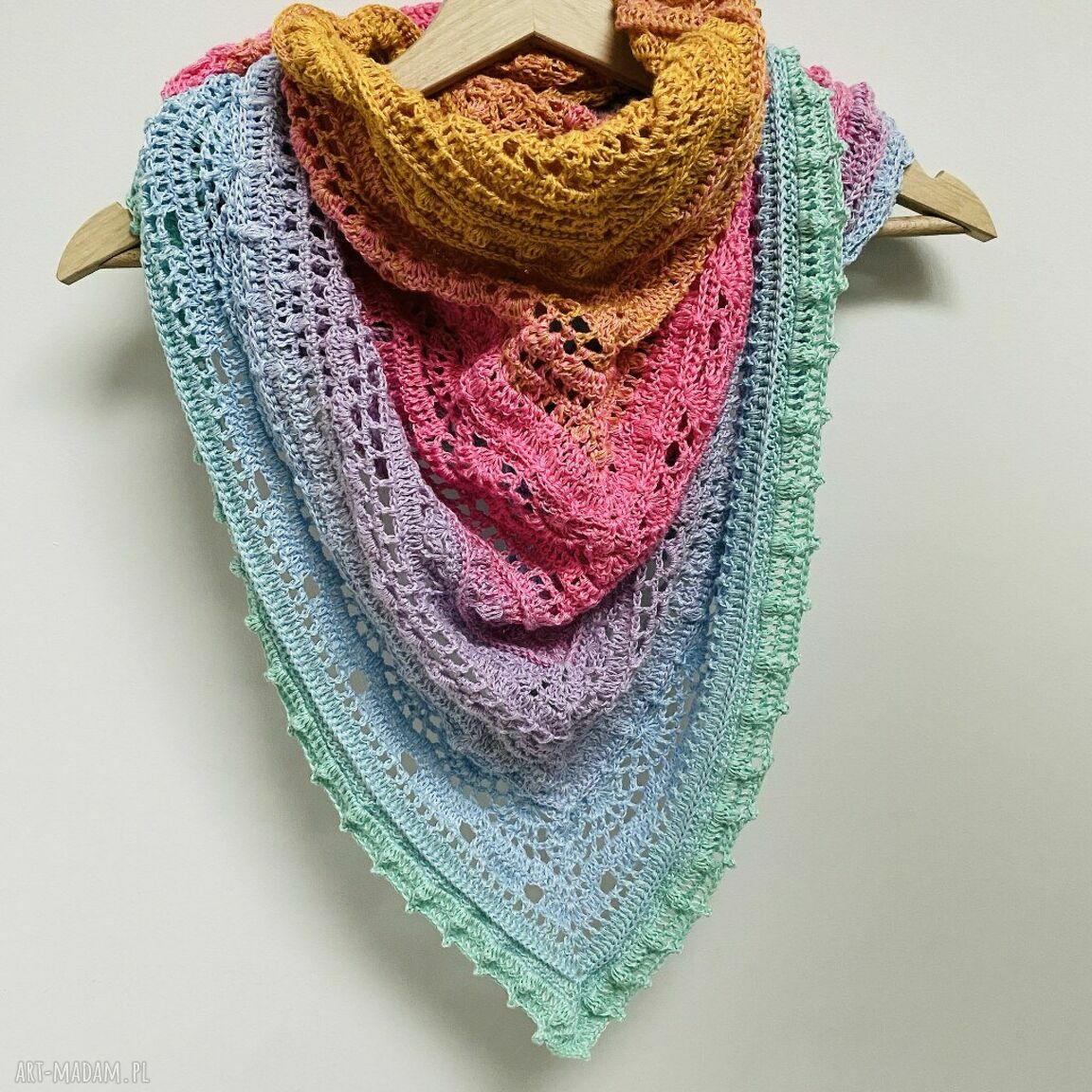 Duża chusta szydełkowa SisLove Ombre - handmade