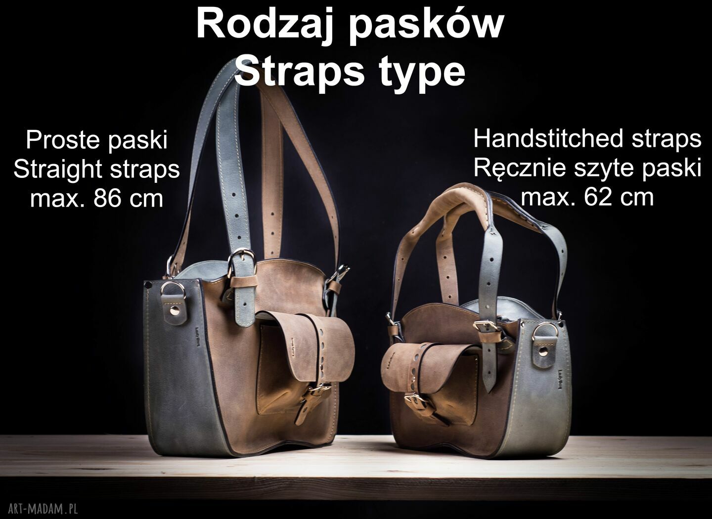 Duża torba kuferek na ramię w kolorach khaki i rudy - na laptopa i dokumenty A4