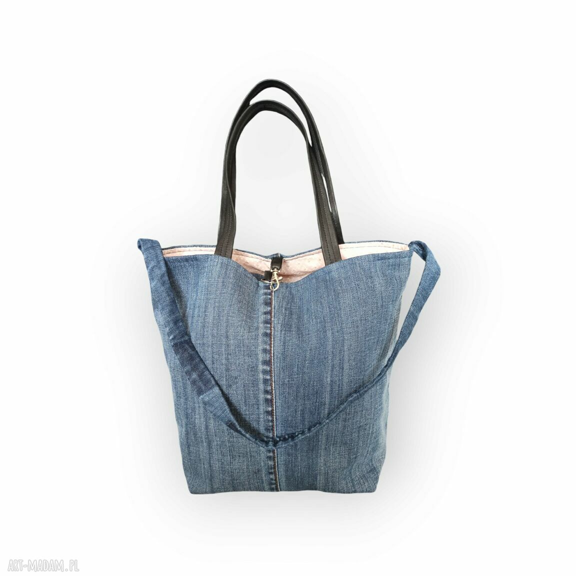 Duża jeansowa torba na ramię Nora z serii Blue Collection