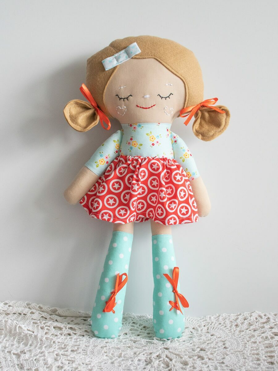 Duża lalka haftowana Emma 46 cm