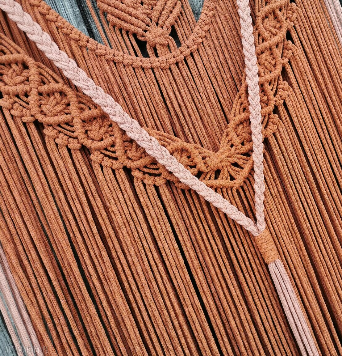 Duża makrama na ścianę mkr 124 - boho dekoracja