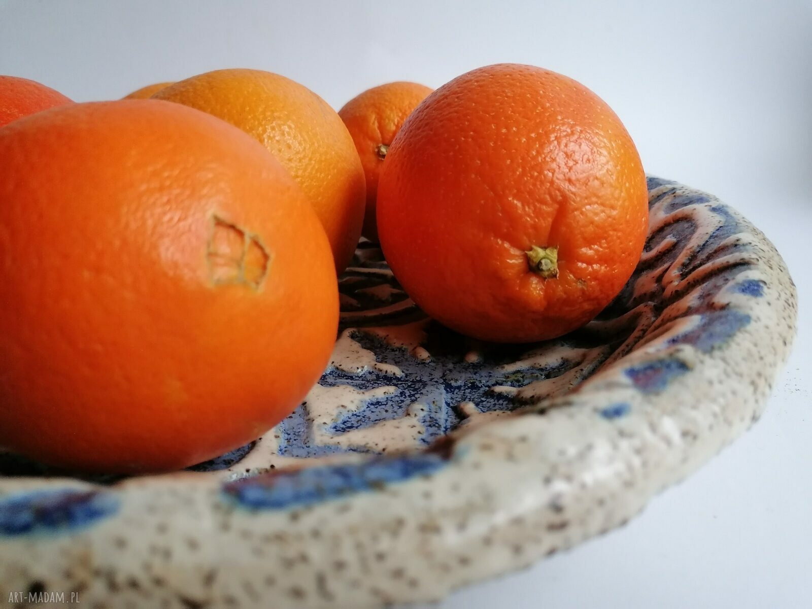 Duża misa ceramiczna „Wakacje w Hiszpanii” - ręcznie wykonana z gliny szamotowej