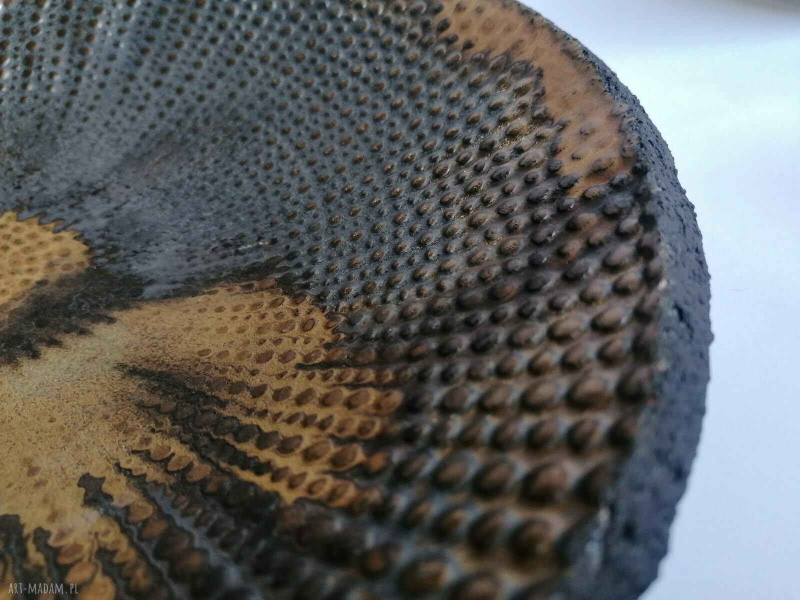 Duża misa ceramiczna "Złoto na Marsie" - ręcznie robiona ceramika
