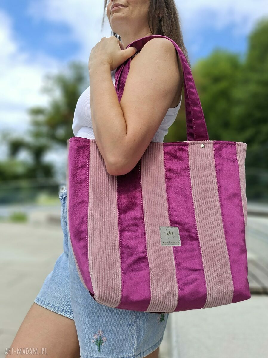 Patchworkowa duża torba shopper Jaipur na ramię