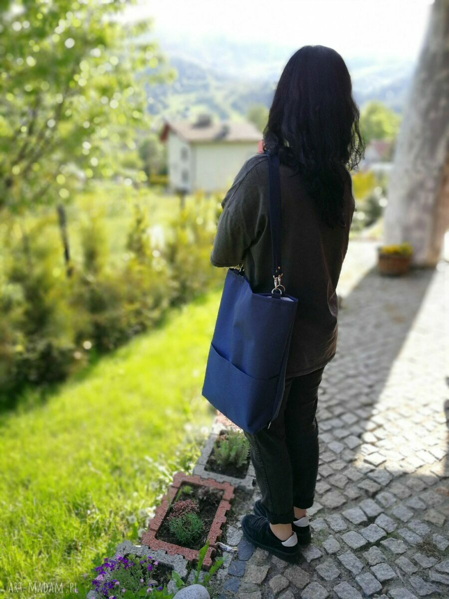 plecako torebka cordura granatowa Handmade