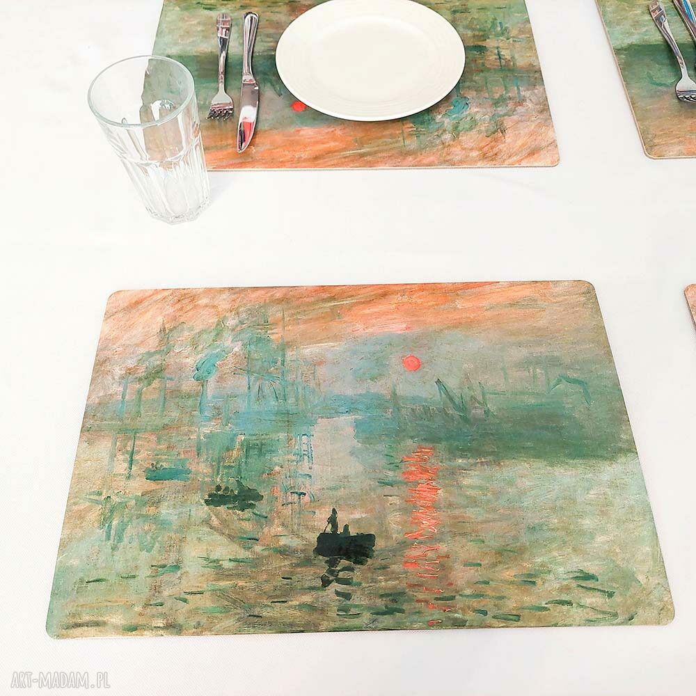 Duża podkładka na stół Monet „Impresja - wschód słońca”