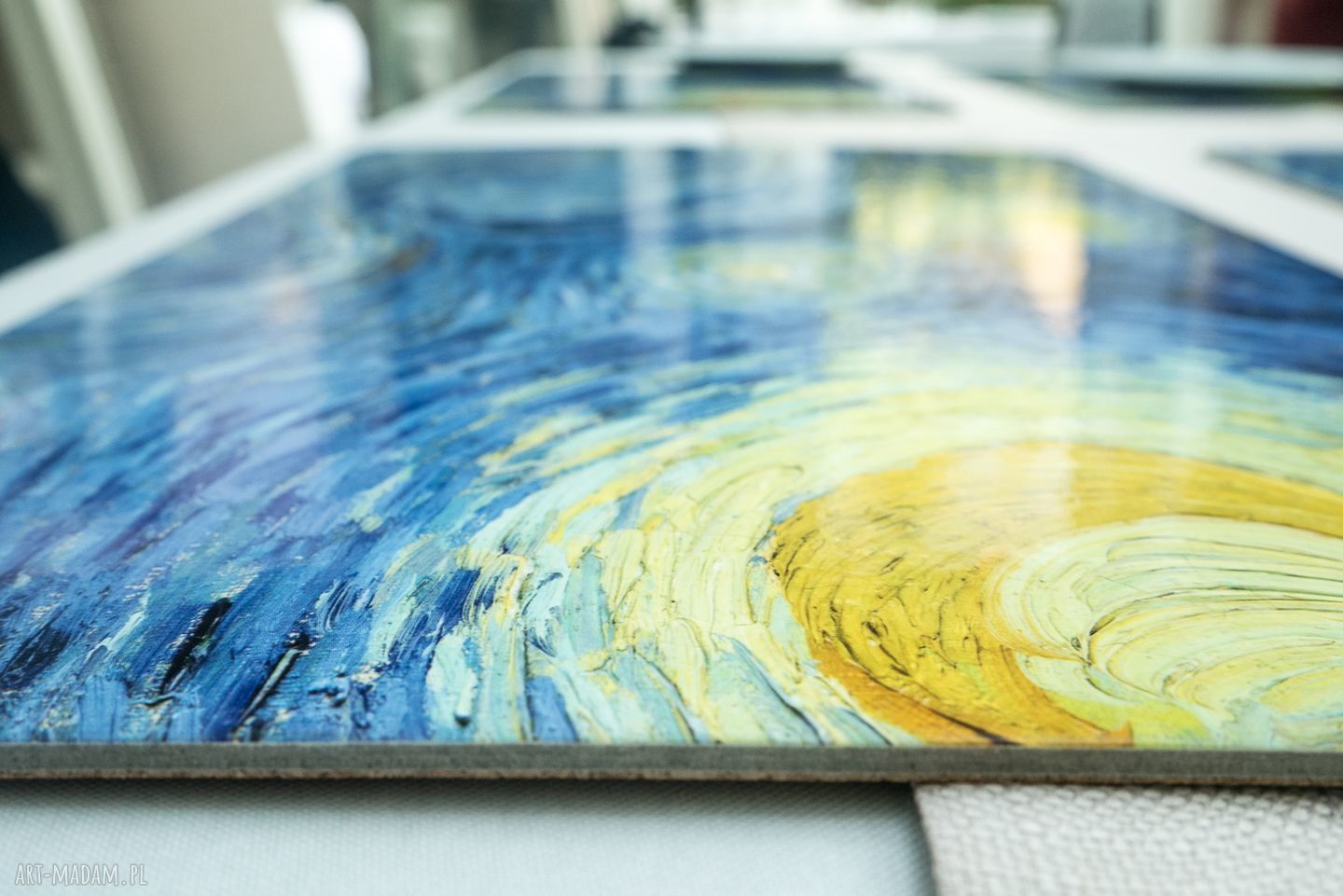 Duża podkładka na stół - „Gwiaździsta noc” Van Gogha