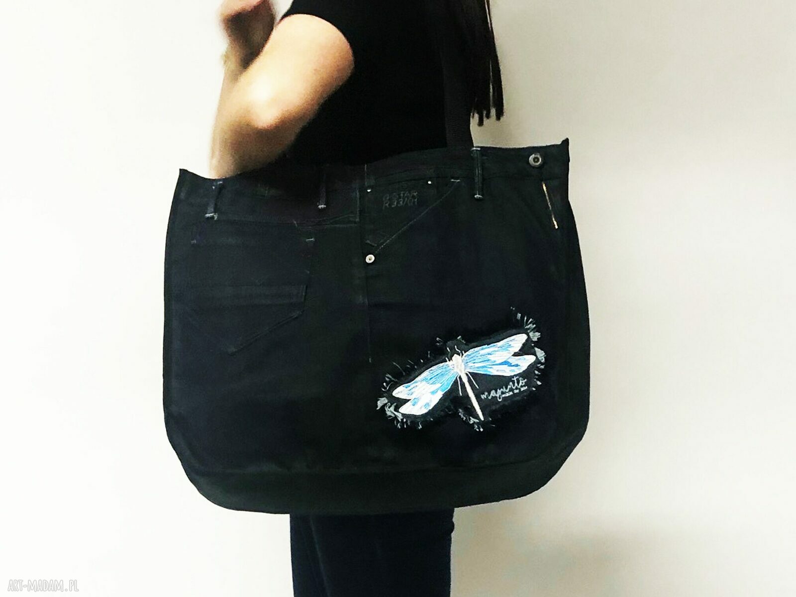 Duża torba na ramię z upcyklingu jeans - Majunto 47 G-Star