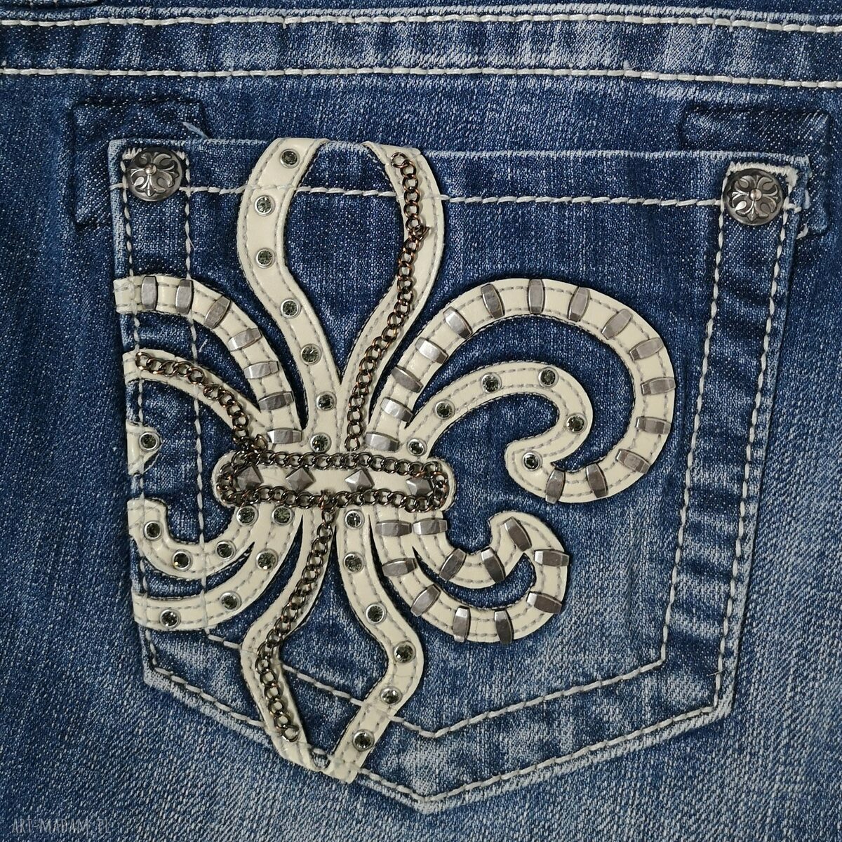 Duża torba na ramię z upcyklingu jeansu JEANS 73 od Majunto