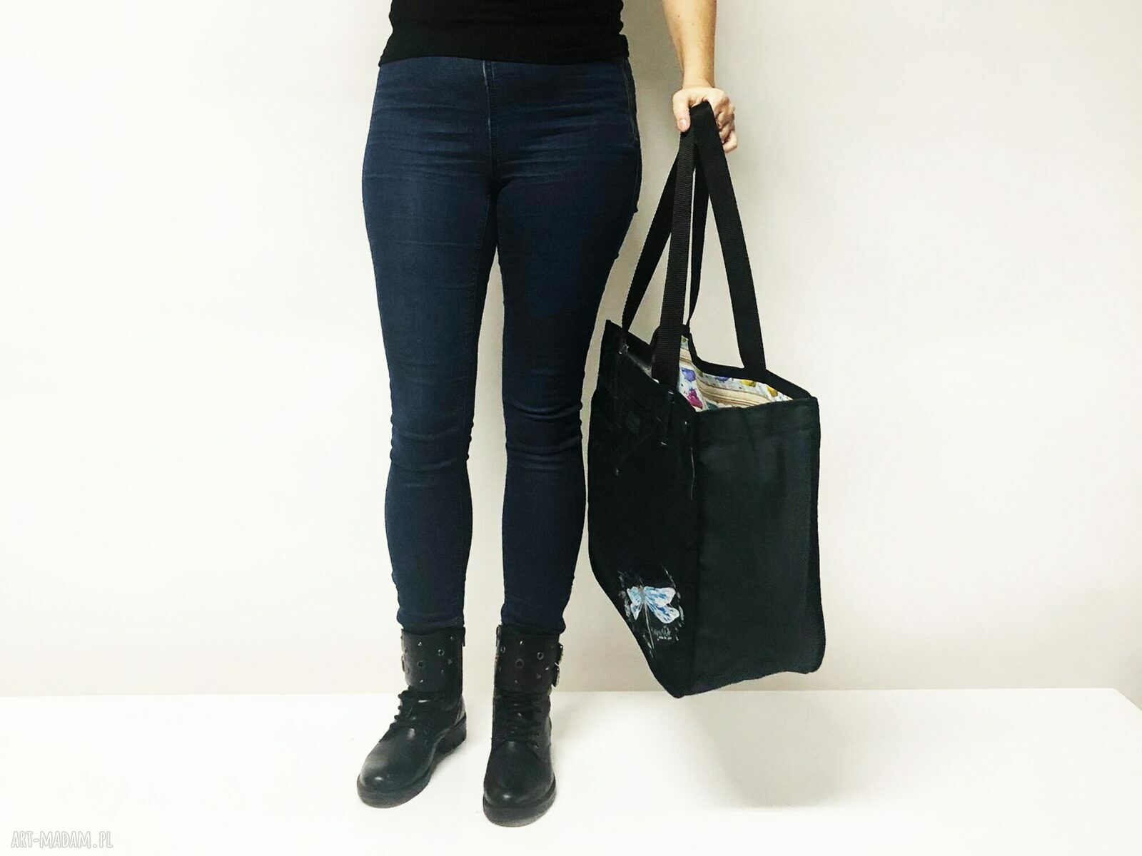 Duża torba na ramię z upcyklingu jeans - Majunto 47 G-Star