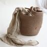 hand made do ręki duża torba typu shopper bag wykonana w całości szydełkiem z cienkkego, bawełnianego sznurka