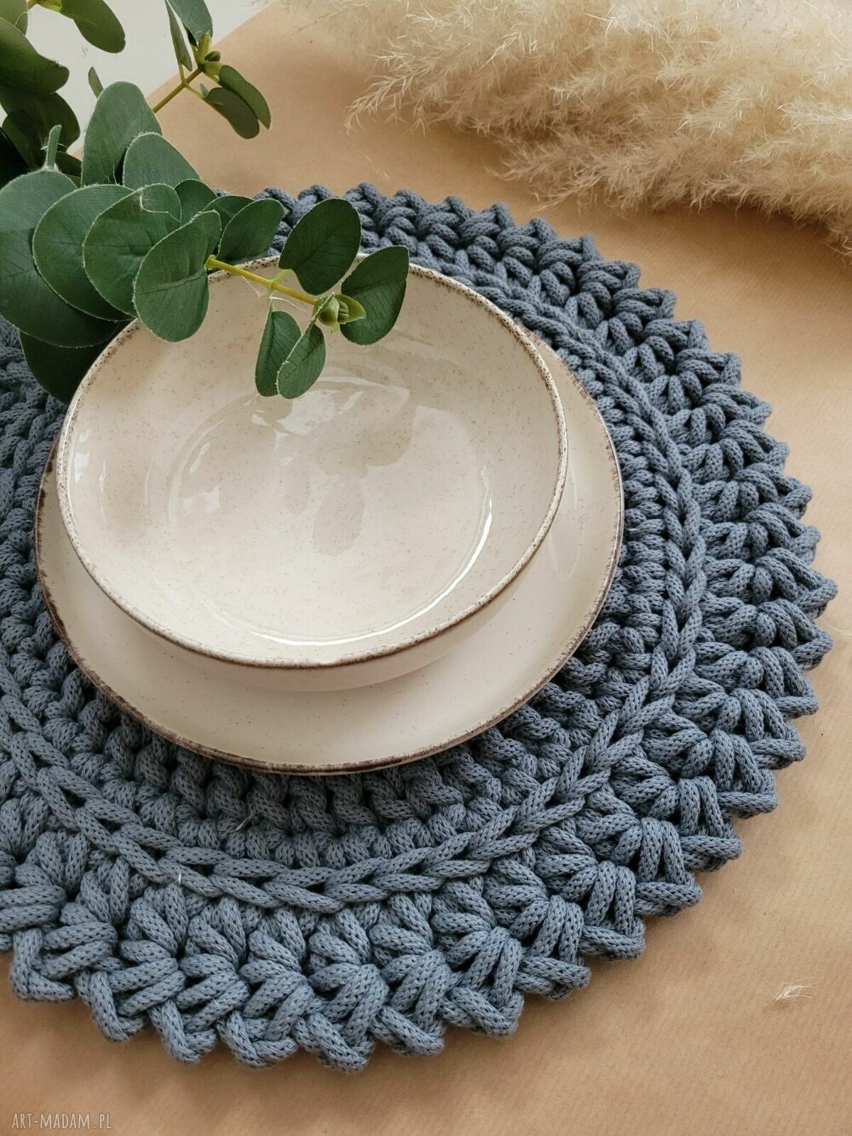 Duże podkładki na stół Forest Pad - bawełniany sznurek, 35 cm