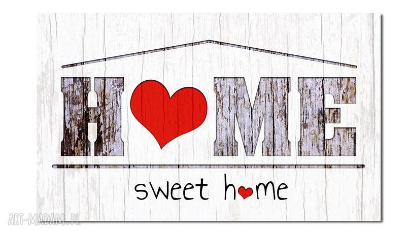 Duży obraz HOME sweet HOME 05 120x70 cm na płótnie - gotowy do zawieszenia