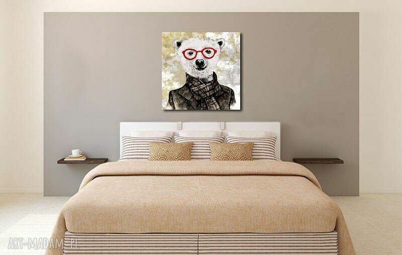 Duży obraz Miś 1 80x80 cm na płótnie Canvas - gotowy do powieszenia