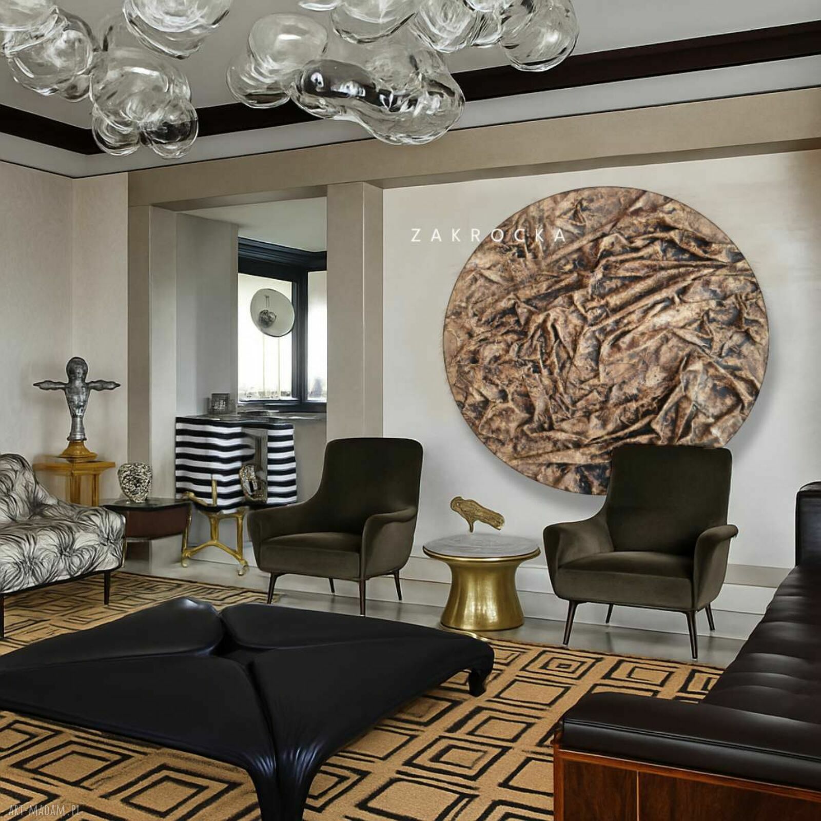 Okrągły obraz strukturalny FI 120 cm - Art and Texture