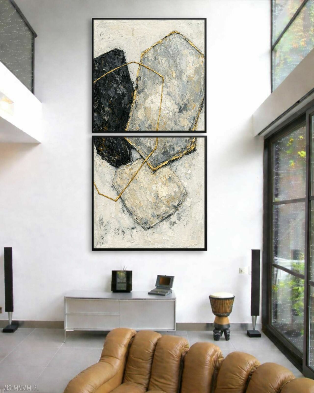 Duży obraz na płótnie 120x240 cm - nowoczesna struktura i tekstura