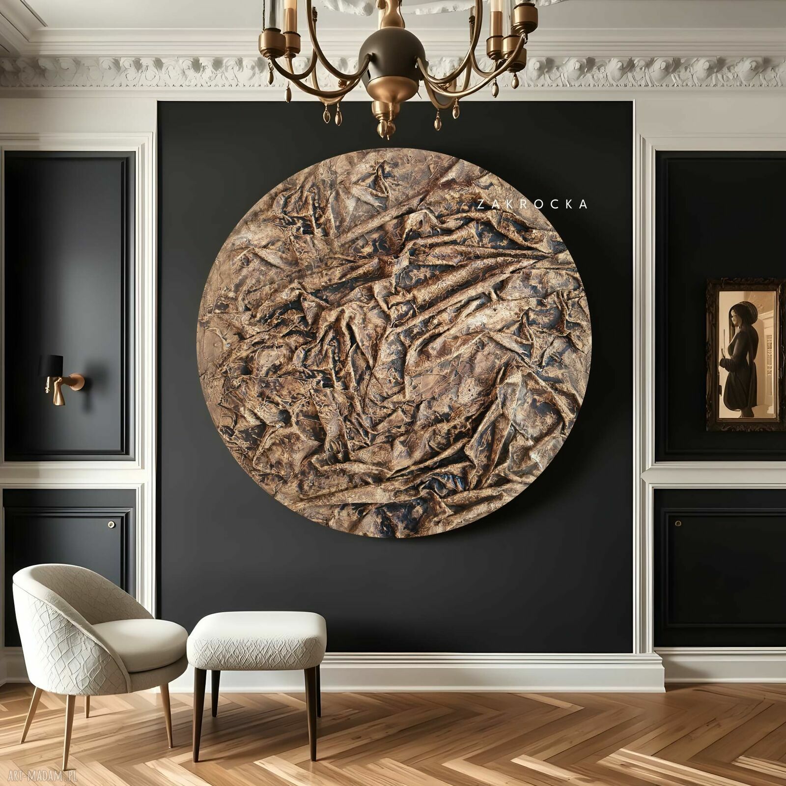 Okrągły obraz strukturalny FI 120 cm - Art and Texture