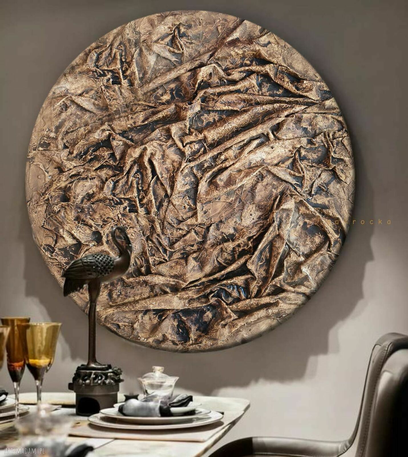 Okrągły obraz strukturalny FI 120 cm - Art and Texture
