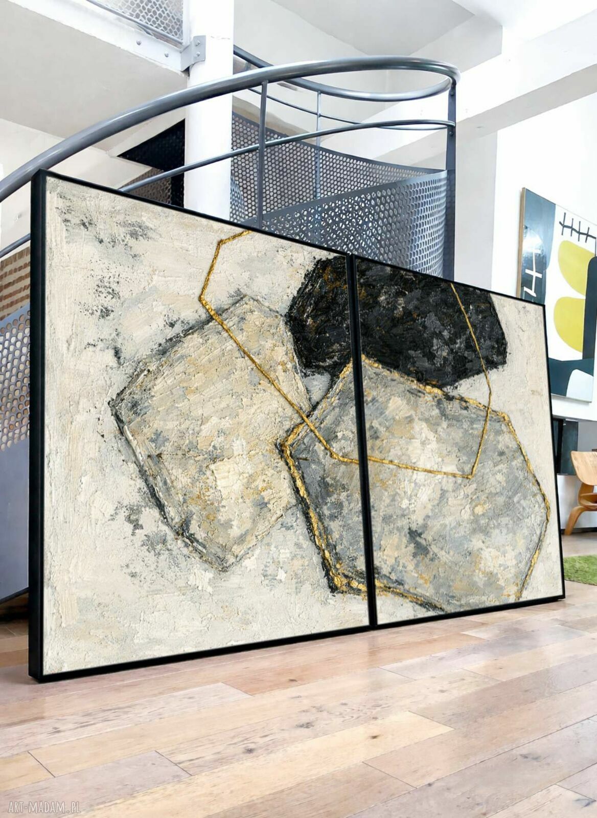 Duży obraz na płótnie 120x240 cm - nowoczesna struktura i tekstura