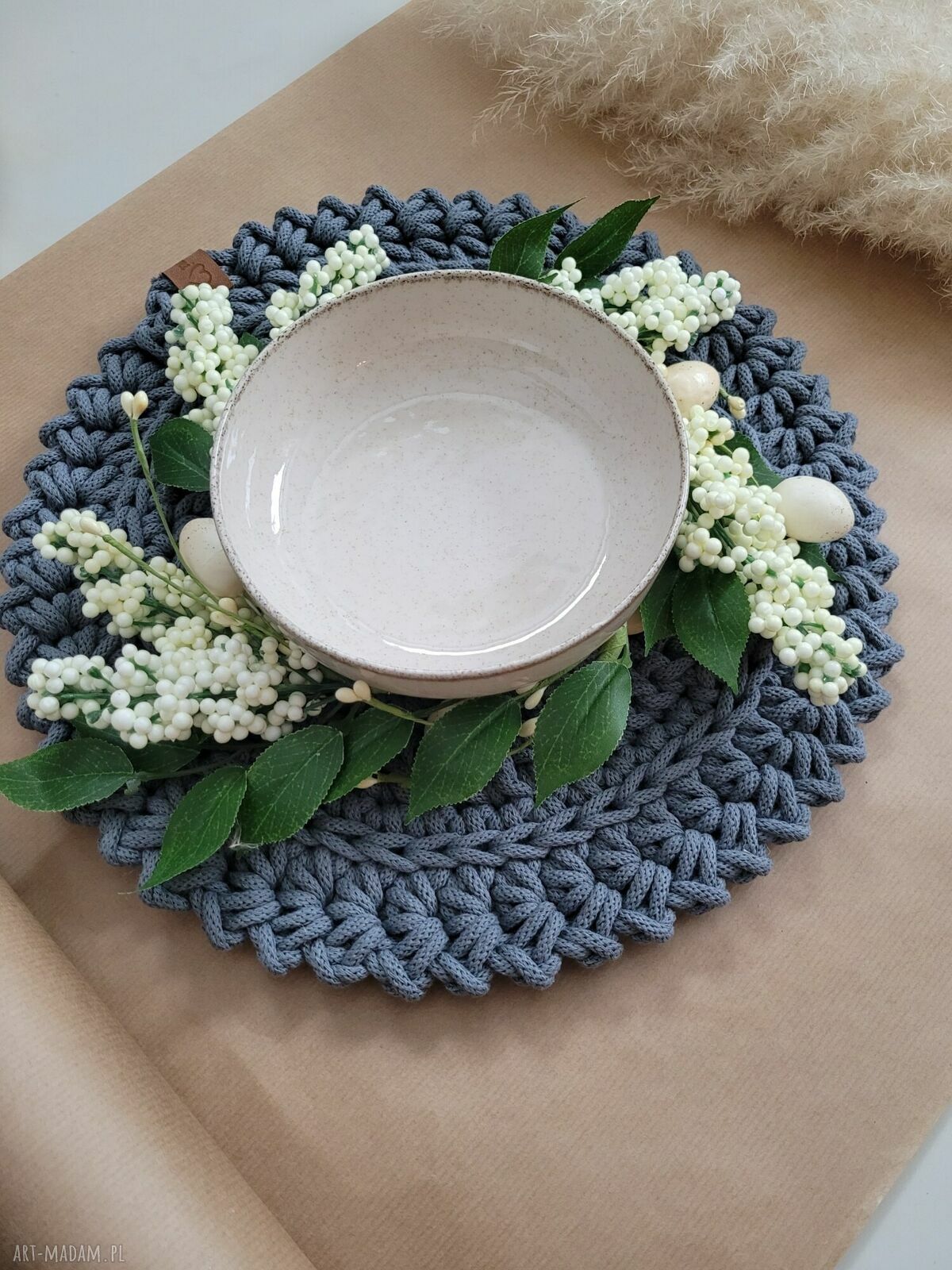Duże podkładki na stół Forest Pad - bawełniany sznurek, 35 cm