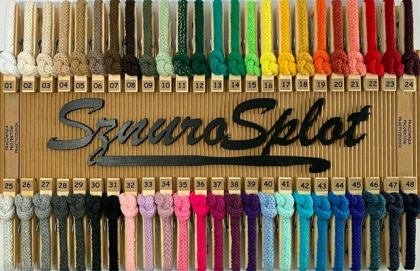 Komplet dużych podkładek ze sznurka i duża taca boho - 10 szt. + gratis