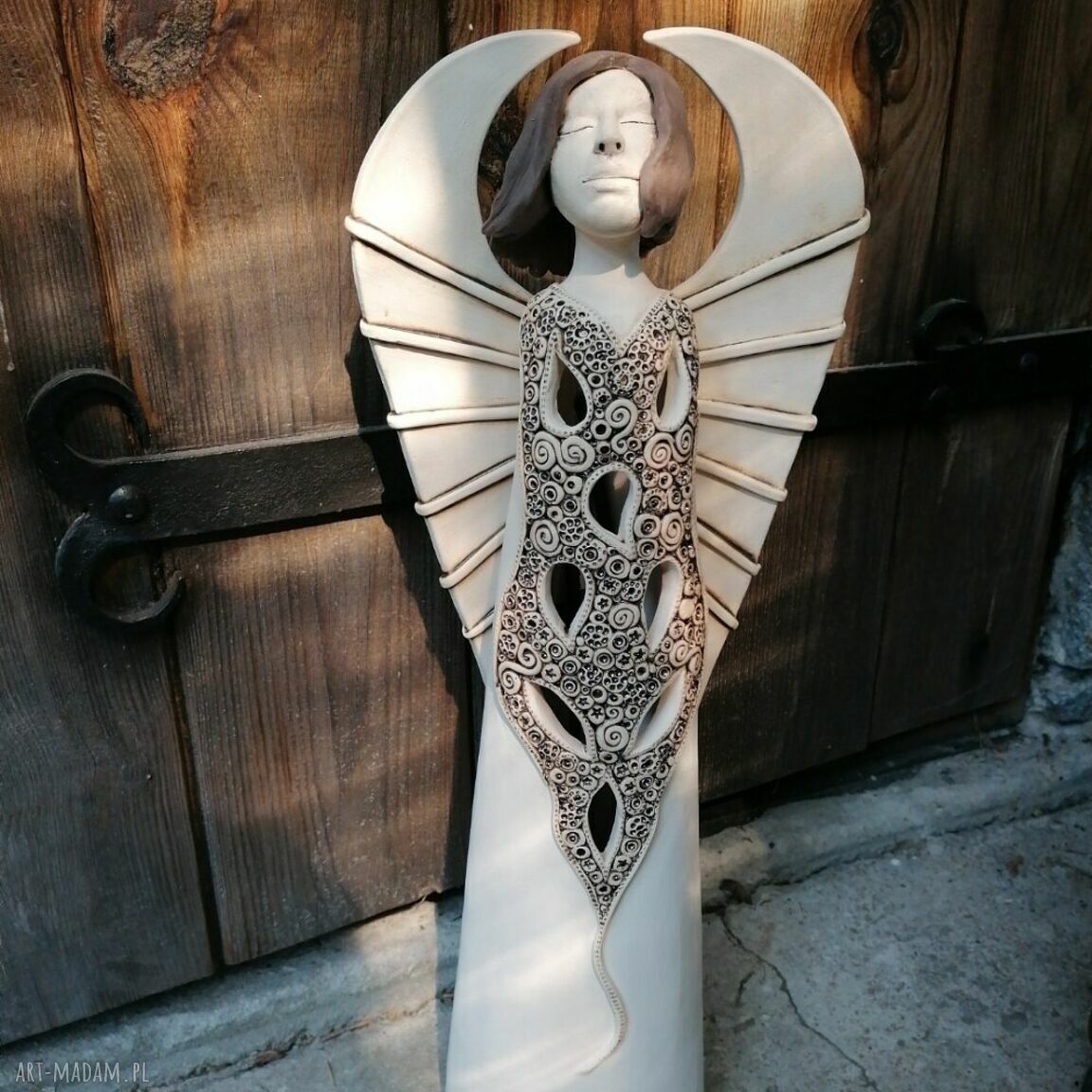 Duży anioł ceramiczny lampion Zlarin