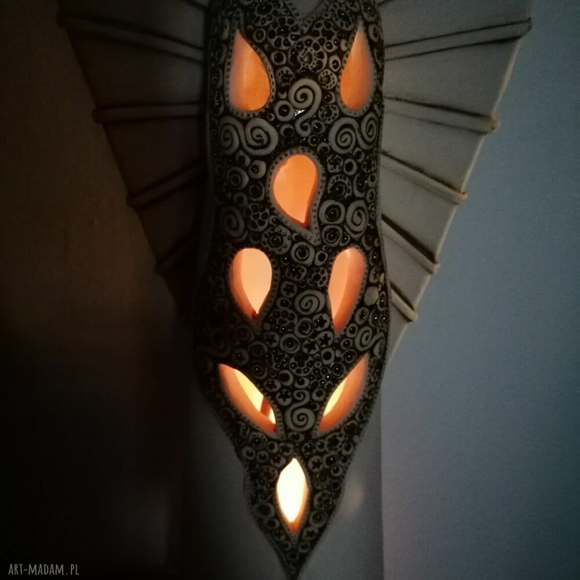 Duży anioł ceramiczny lampion Zlarin