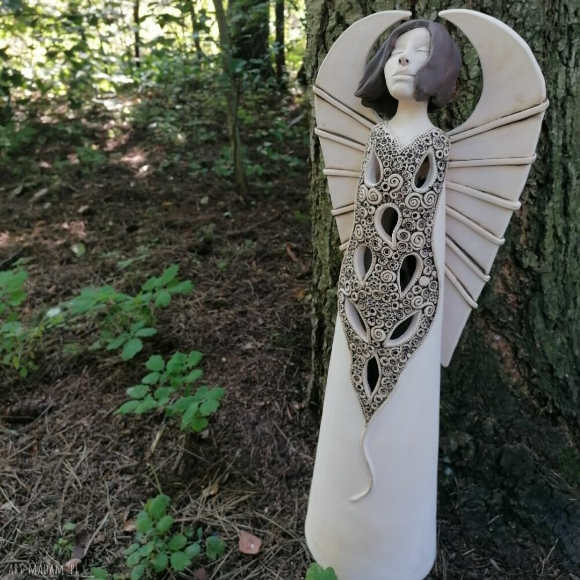 Duży anioł ceramiczny lampion Zlarin