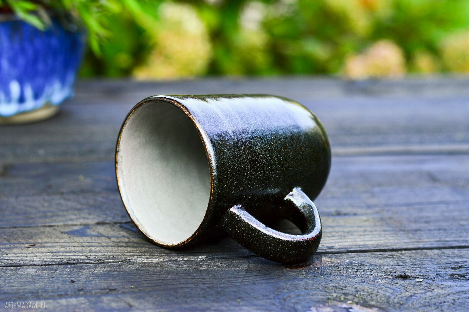 Duży kubek ceramiczny „Gwiezdny pył” 350 ml (brązowo-szary)