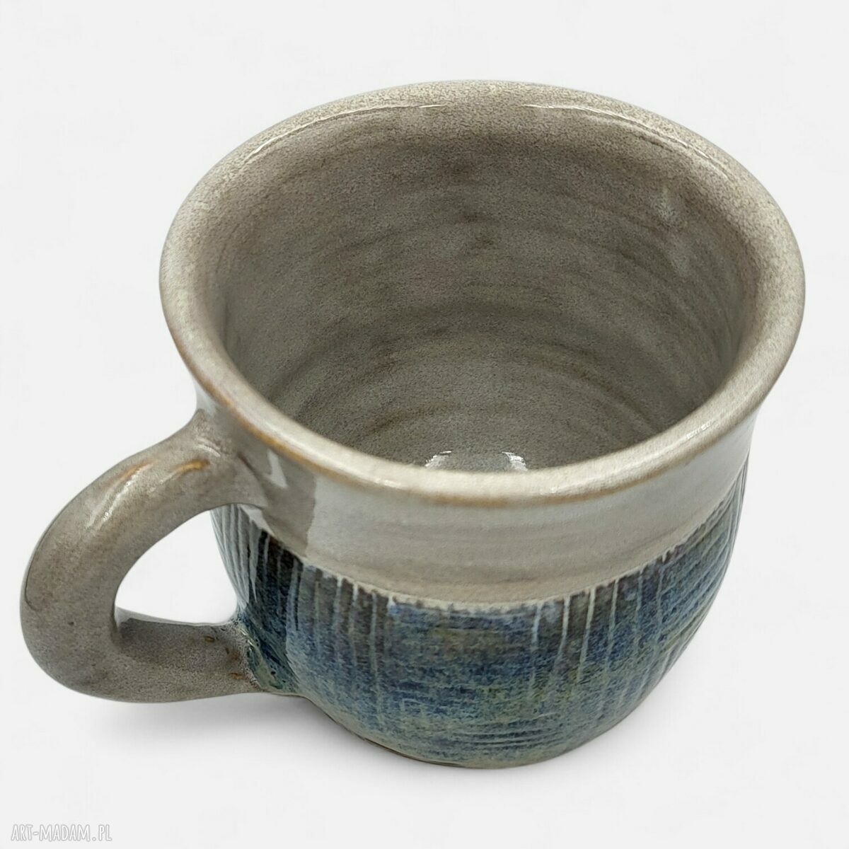 Duży ceramiczny kubek 450 ml na kawę i herbatę (ręcznie dekorowany)