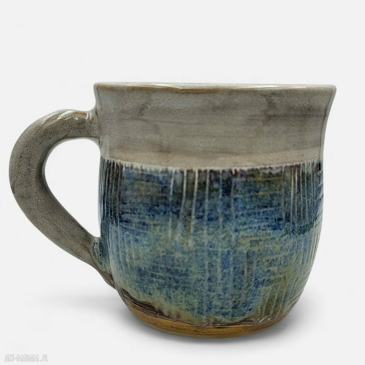 Duży ceramiczny kubek 450 ml na kawę i herbatę (ręcznie dekorowany)