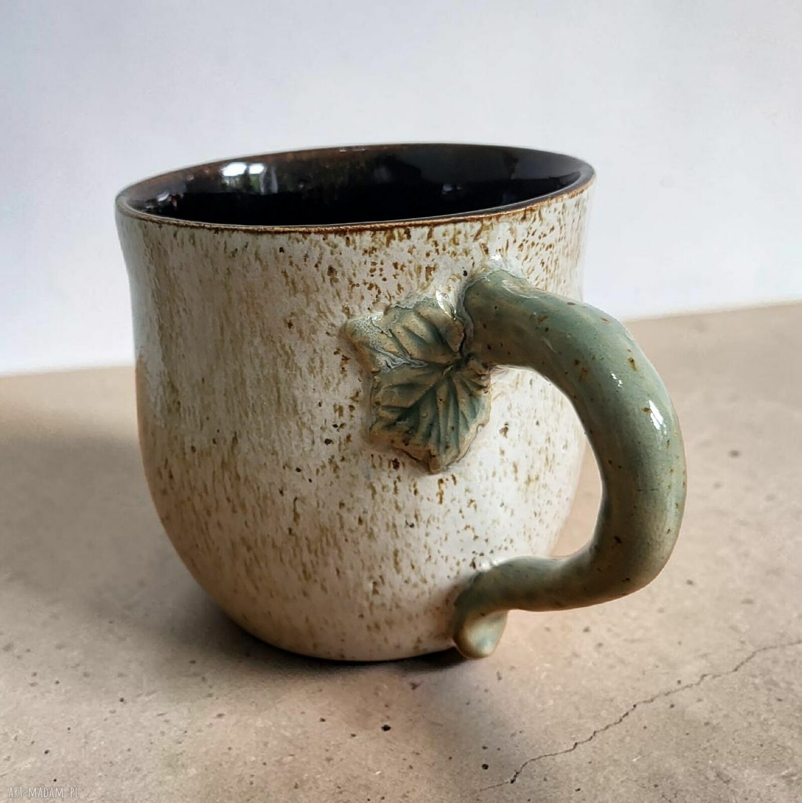 Duży ceramiczny kubek na prezent - Art by Leika